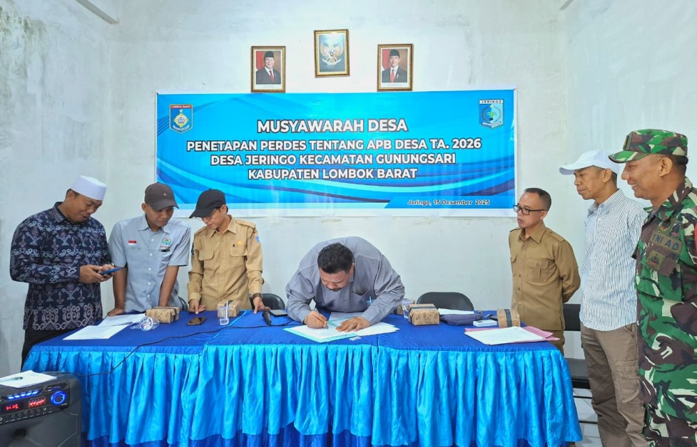 MUSDES PENETAPAN PERDES TENTANG APB DESA TA. 2026 DESA JERINGO